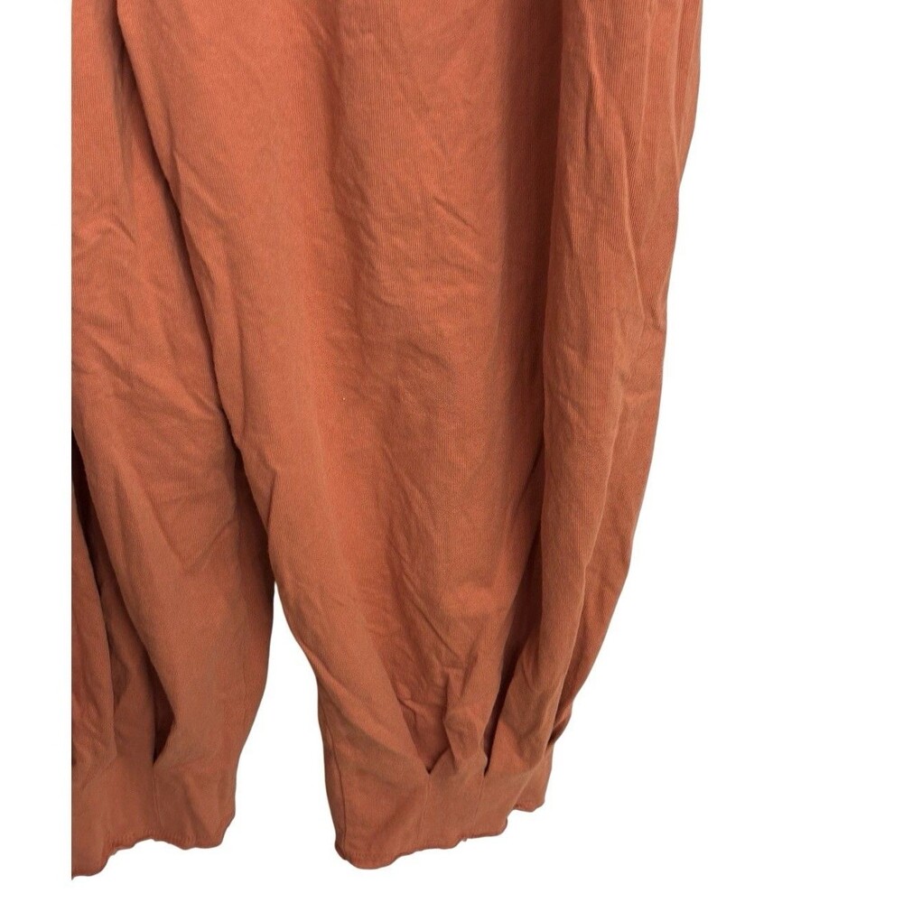 Free People Intimately Lotta Love Jumpsuit Sz M Coral Relaxed Boho 100% Cotton - Picture 5 of 6